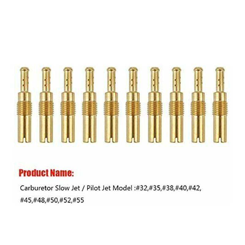 30 pezzi getto lento carburatore getti principali + 10 pezzi getti lenti/kit getto pilota per carburatori PWK Keihin OKO