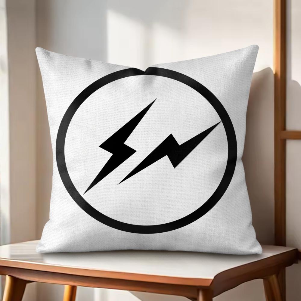 Lightning FFragment art Cushion Cover Natural Linen Organic Fabric DoubleSided Printing Couch Pillow Covers Home Decor