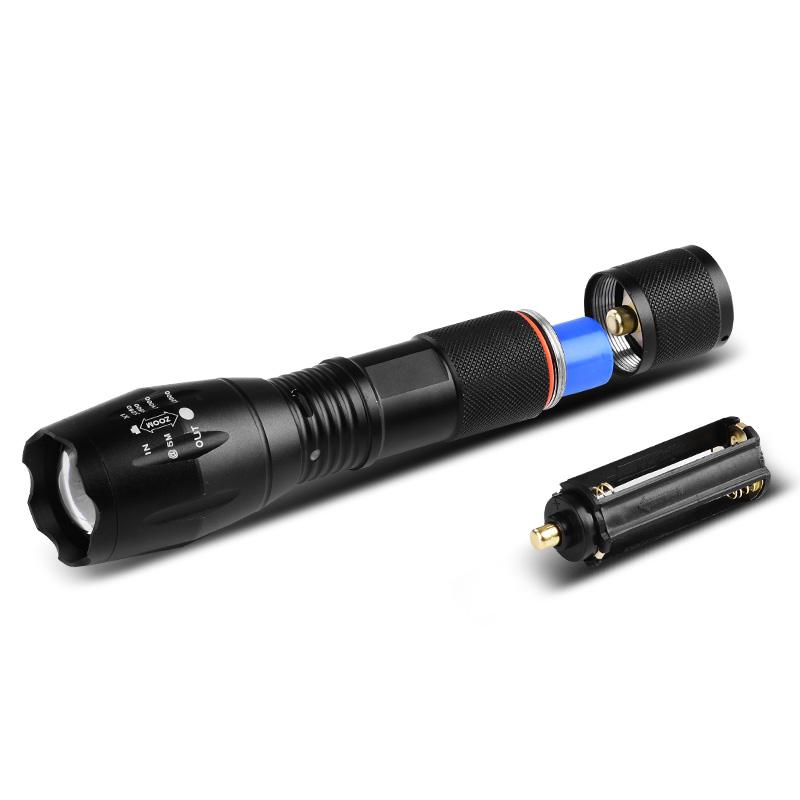 Goldmore Portable Ultra Bright Adjustable Focus And 5 Light Modes Handheld LED Flashlight For Biking