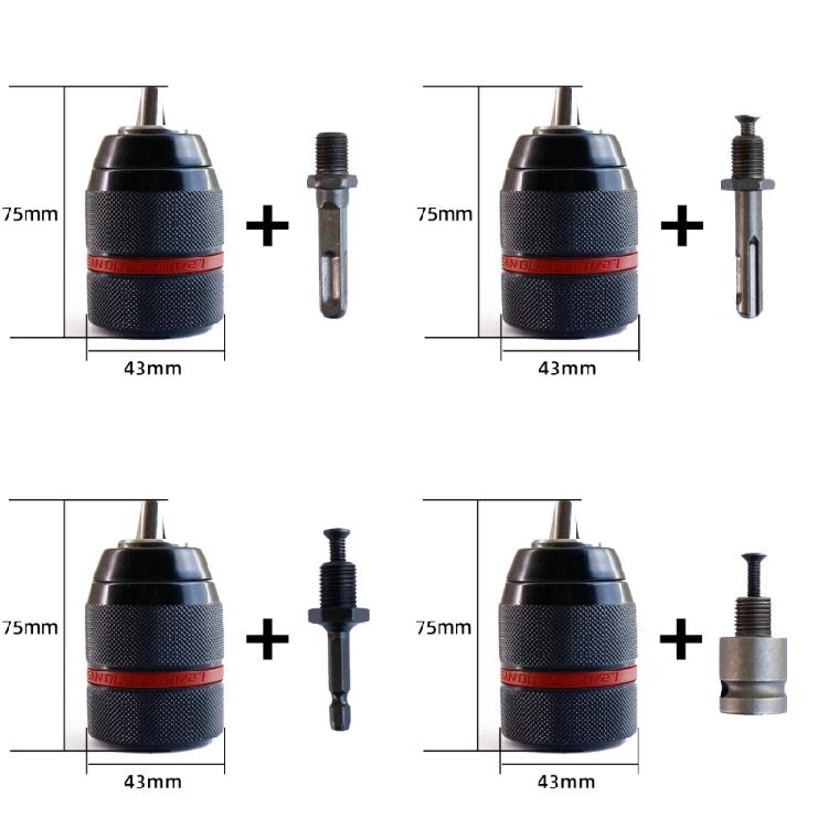 Heavy Duty Ratcheting Drill Chucks For Wood Metal Plastic Drilling And Fastening Fit for Various Bit and Accessories