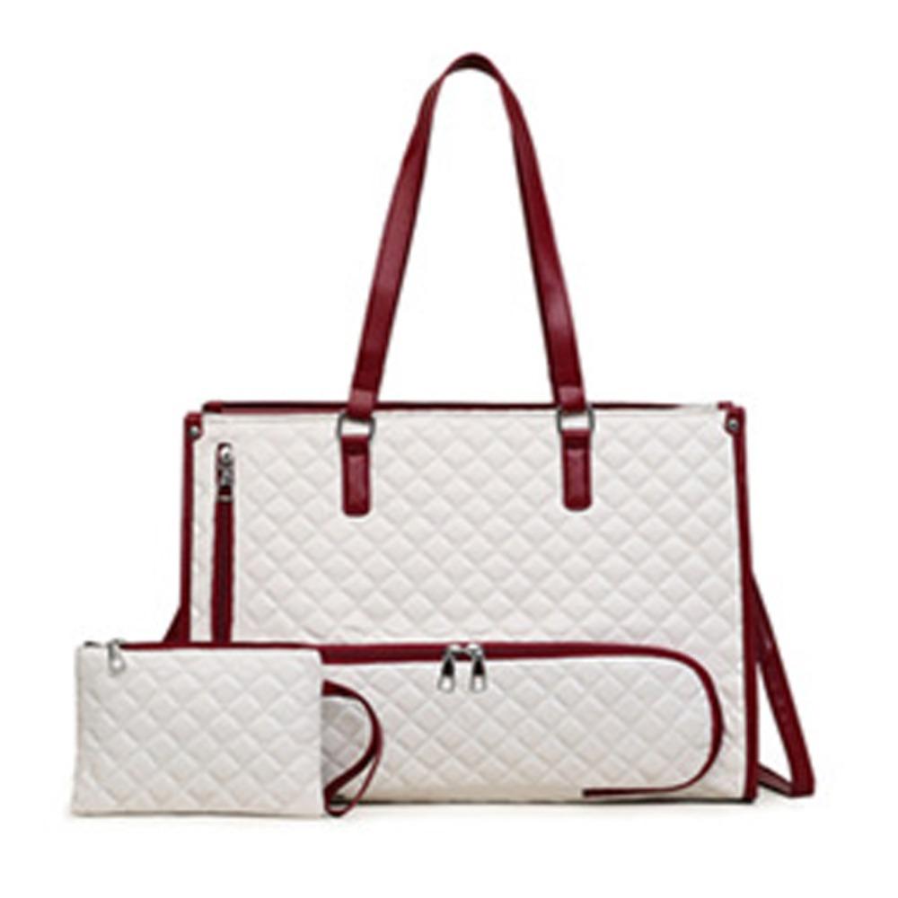2-in-1 Laptop Lunch Tote Bag Shoulder Strap Lunch Box Multifunctional Laptop Handbag Waterproof Leather Portable Laptop Bags