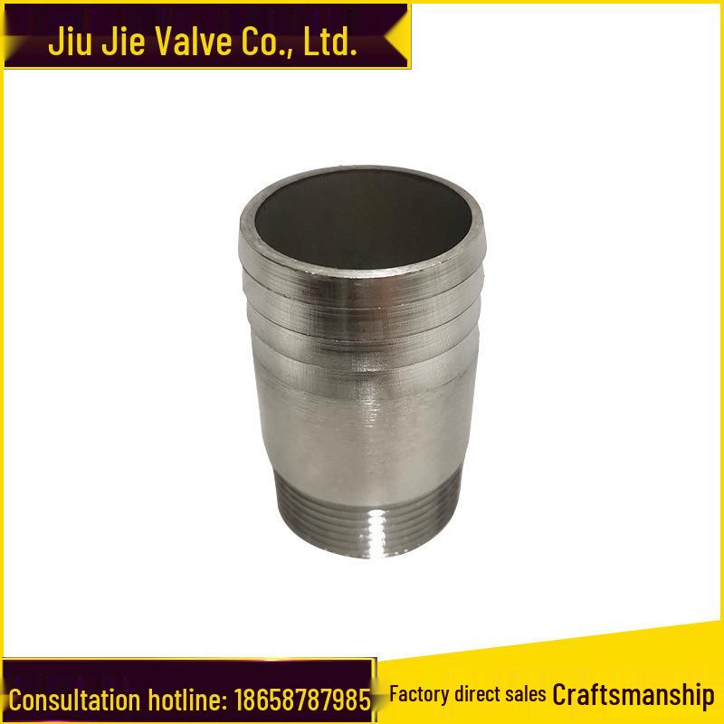 304 Stainless Steel Barb Connector Pipe Fitting, Straight Threaded Hose Coupler, Multi-Spec Threaded Port.
