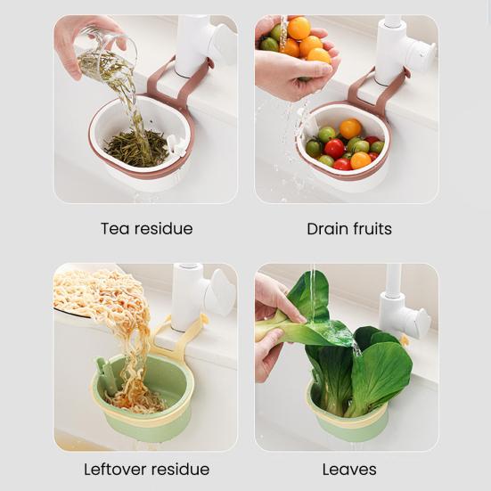 Sink Drain Basket Detachable Easy To Clean Multi-Use Adjustable Faucet Hanging Strainer Kitchen Waste Catcher