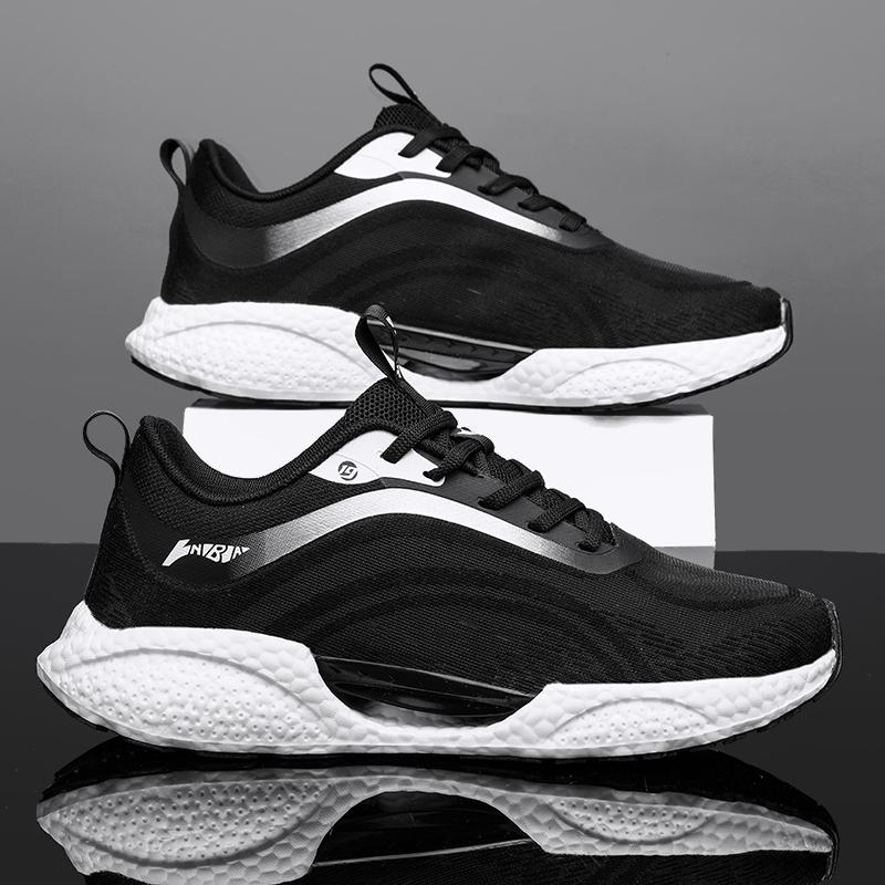 

Мужские спортивные кроссовки для бега Marathon Air Cushion, дышащие, легкие, женские, удобные, спортивные, нескользящие, с углеродной пластиной 45 чёрный