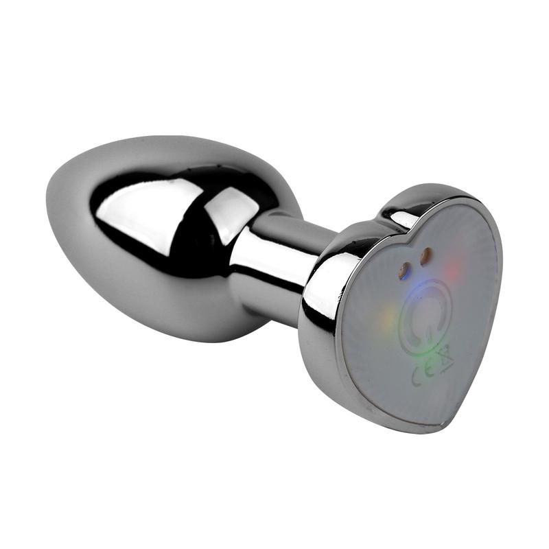 Heart-shaped vibrating luminous anal plug Remote operation of mobile phone G-spot masturbation Passionate party dance Adult