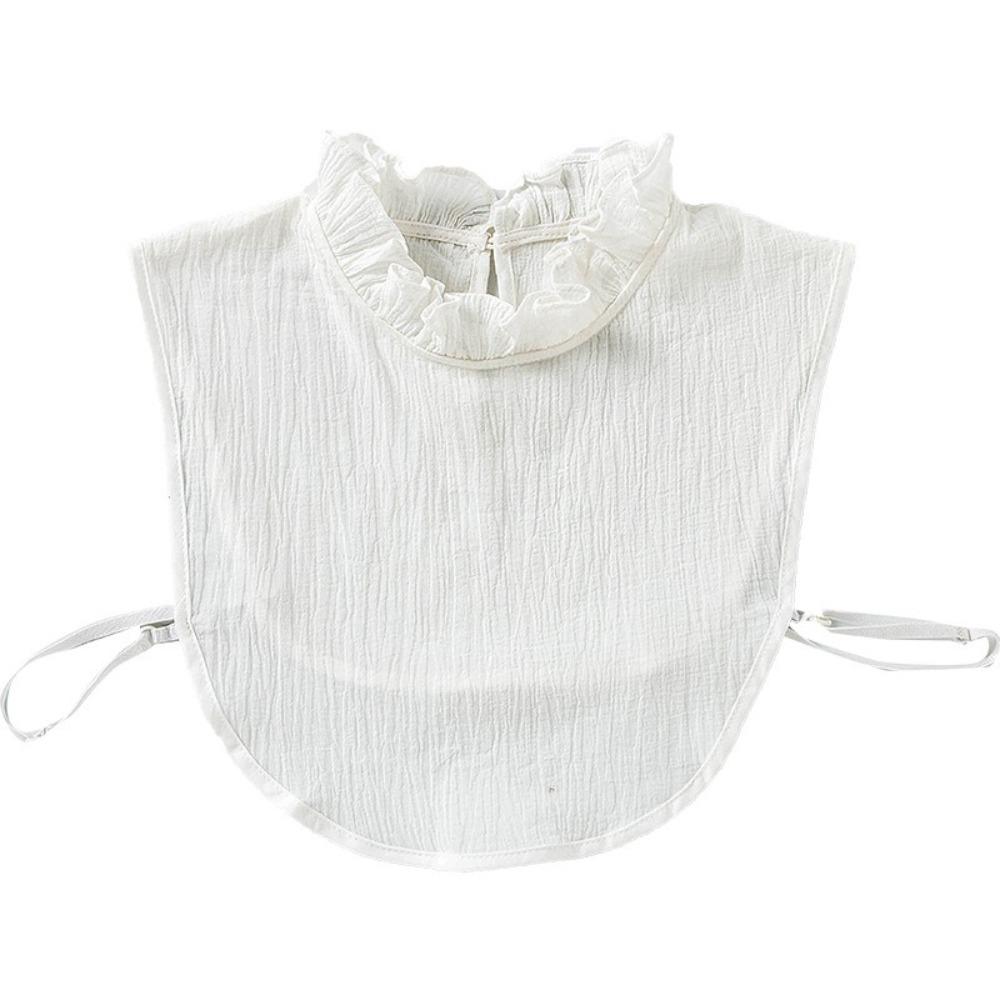 

Chiffon Detachable Shirt Collar Handmade Decorative Collar Fashion Butterfly False Collar Shirts White