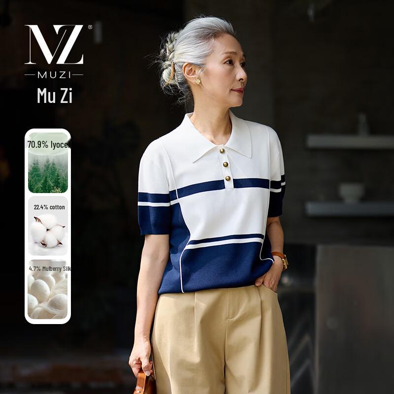 

Женская клетчатая футболка-поло из лиоцелла с коротким рукавом L