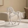 Office Desk Decoration 3D Printed Abstract Horse Statue, Minimalist Hollow White Figurine for Matte Figure Decor, Animal Shape Ornament Home