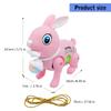 Light Up Miniature Rabbit Lovely Crawling Toy Classical Rabbit Figure for Christmas and New Year Musical Toy