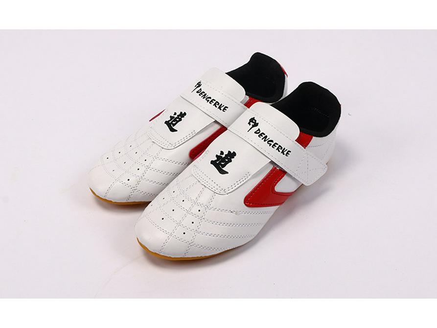 Boty na taekwondo a taiči se svrškem ze syntetické kůže a podrážkou z hovězí šlachy