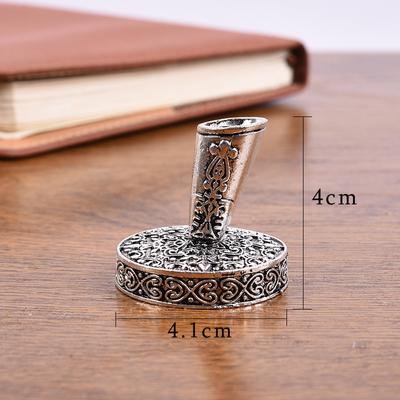 Penna d'oca vintage europea, portapenna in metallo rotondo, portapenne magico, accessori per penna stilografica, cancelleria in acciaio inossidabile, regalo