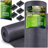 Shade Net 1.5x25m 140g/m2 + 50 Clamps Gray