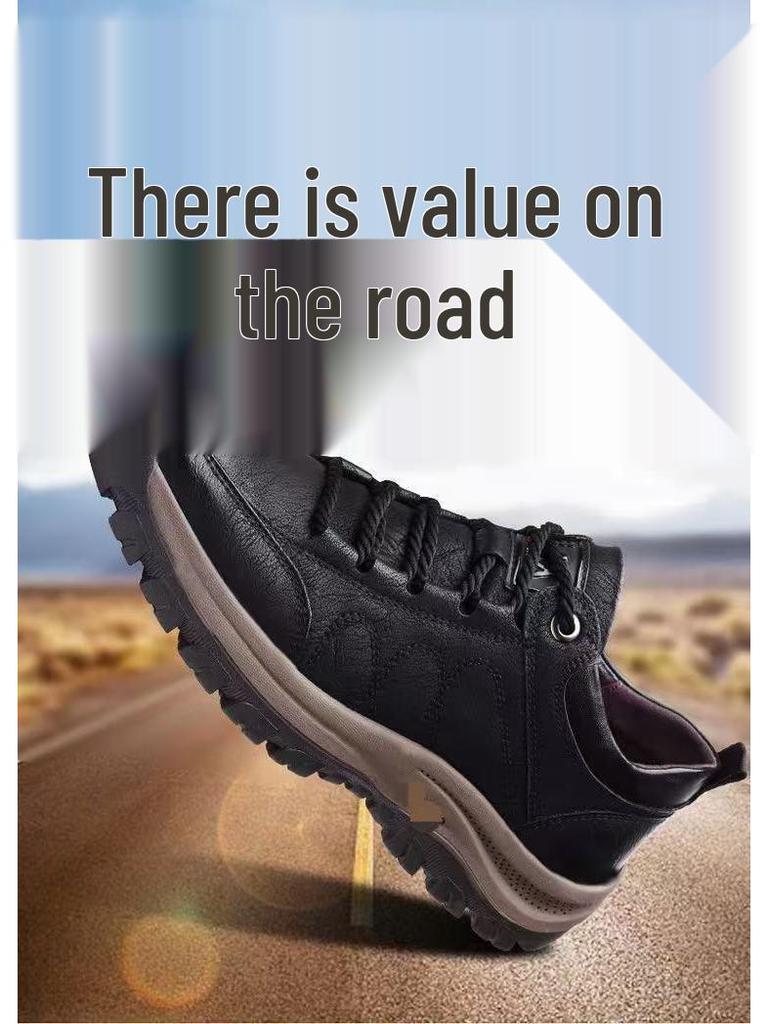 2025 Pantofi Casual Britanici din Piele pentru Bărbați Mărimi Mari - Antiderapanți pentru Drumeții în Aer Liber