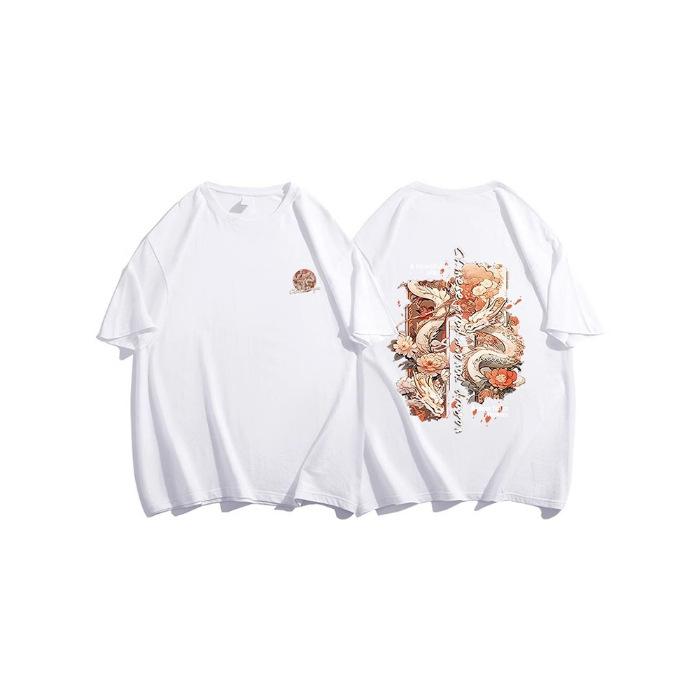 

Pure cotton burgundy short-sleeved t-shirt women s summer new niche loose natal year design pure cotton half-sleeved top XXXL [175-100 kg]