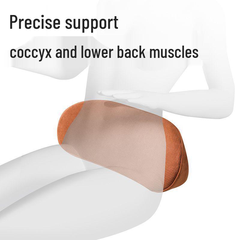 Car Lumbar Support Cushion - Slim Memory Foam Pillow for Coccyx and Waist Protection