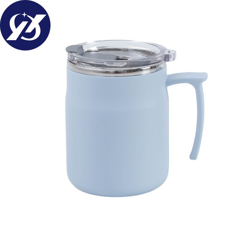 Travel Coffee Mug, Water Cups With Leak Proof Flip Cover, Handle, Double Layer Vacuum, Stainless