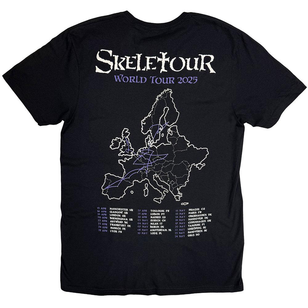 Ghost Unisex Adult Skeletour World Tour 2025 Back Print T-Shirt