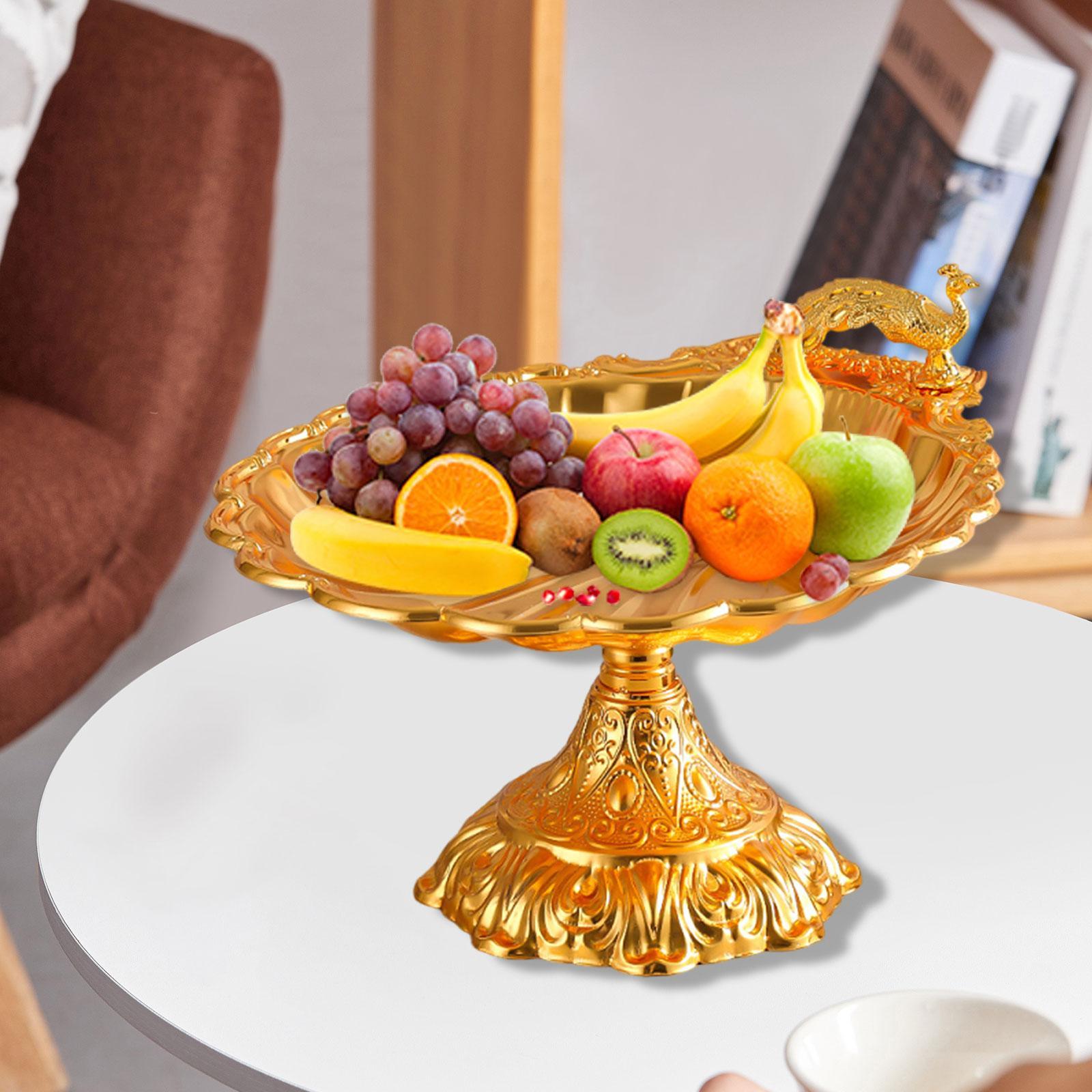 

Fruit Tray Party Supplies Gifts Decorative Stand Container Vegetable Holder for Kitchen Counter Households Items Snacks Bread золотий