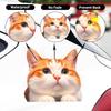 Cat Car Window Decals Funny 3D Waterproof Decals,Orange Cat Stickers,PVC Realistic Automotive Sticker, for Refrigerator,Toilet, Wall.Bathroom,1pcs