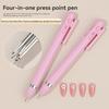 Nail Art Dot Drill Pen 4-in-1 Dot Bead Crayon Drill Decoration Dot Glue Drill Inlay Drill Rotating Tool