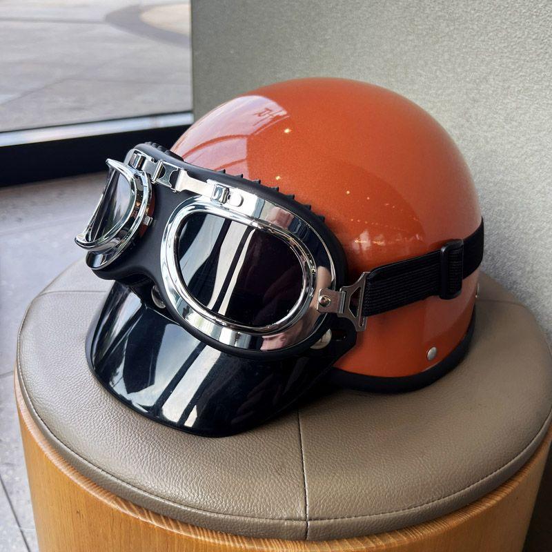 Retro Half Helmet Lightweight Summer Electric Vehicle Helmet Hard Hat Unisex