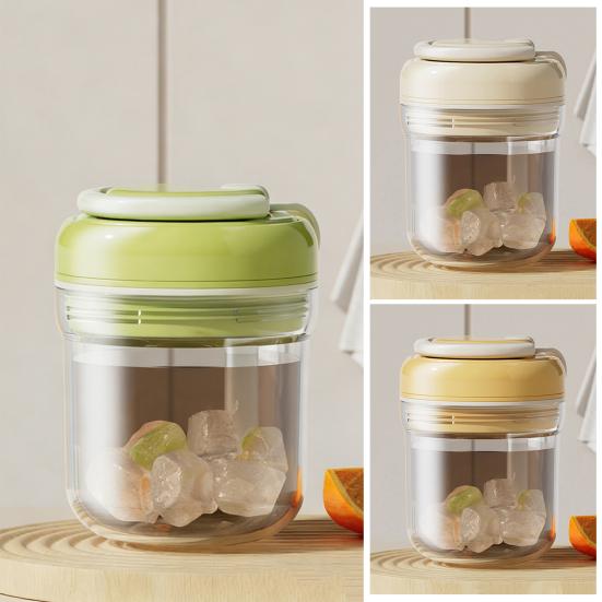 2-in-1 Portable Ice Cube Maker And Tumbler with Straw Leak-Proof BPA-Free Plastic Cup Easy-Release Silicone Mold for Cold Drinks Travel Outdoor