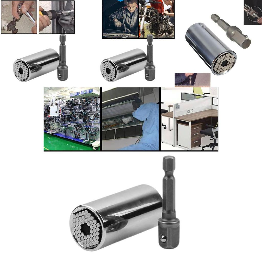Heavy-duty Universal Socket Set With Electric Extension Rod And Ratchet Wrench