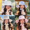 Starry Embroidered Fisherman Cap With Large Brim For Casual Sun Shield