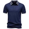 Heren Polo Shirt met Contrasterende Kraag, Korte Mouwen, Effen Kleur