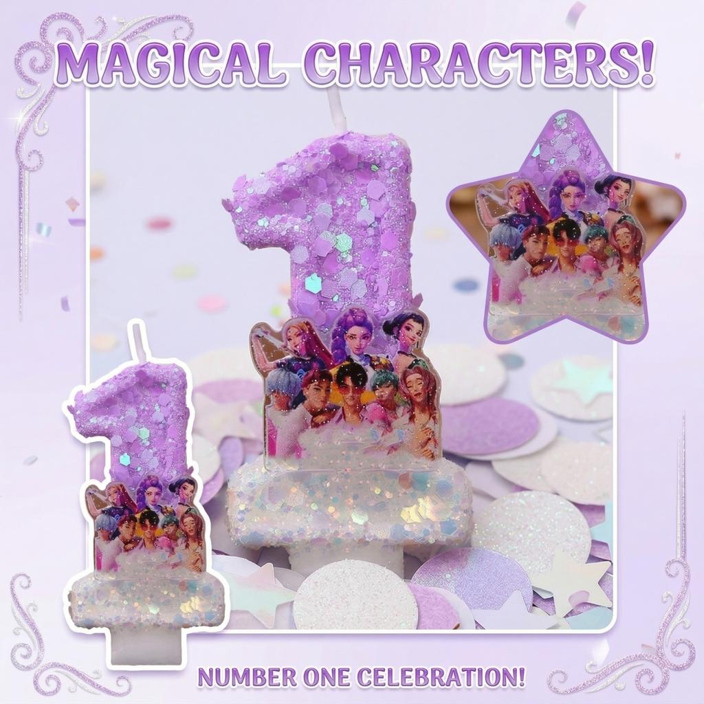 Fashion Cartoon Creative Birthday Candles Party Digital Candles