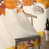 Thanksgiving Pumpkin Maple Leaf Sheer Drapes for Living Room Decoration Window Curtain Kitchen Curtain Panels