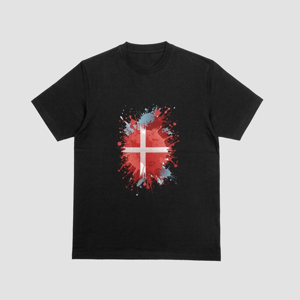 

DENMARK Tshirt Country National Flag Europe Football Fan Tee 4XL