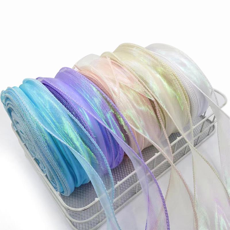 Iridescent Fishtail Yarn Ribbon for DIY Cake Decor & Gift Wrapping