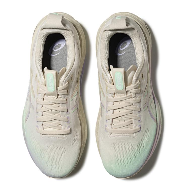 Asics GEL KAYANO 32 Abrasion Resistant Support Low top Running Shoes Women's White Green Sneakers 1012B950-100