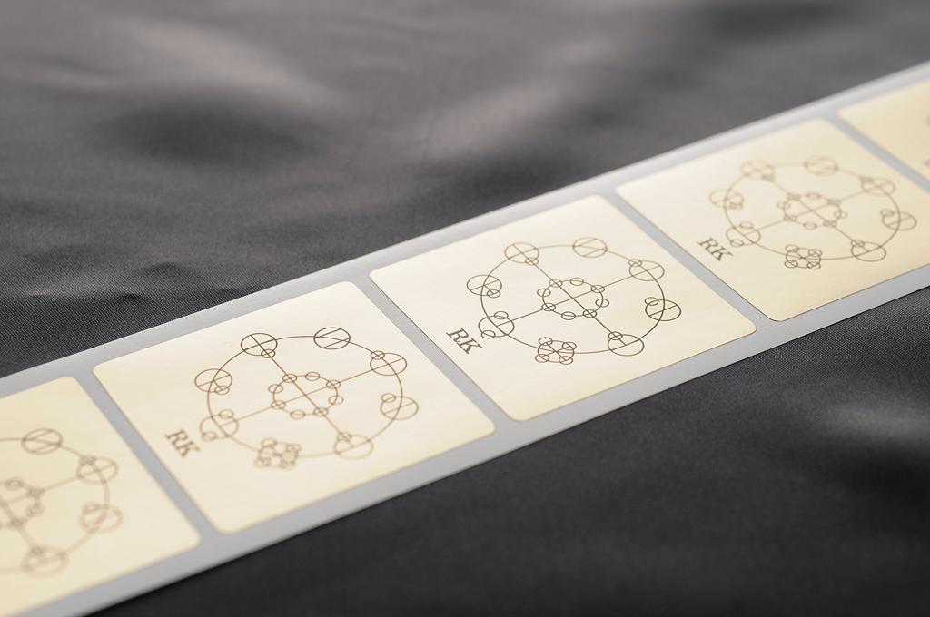 Lucky RK Towel Handkerchief RK Sticker 3 Sets Item (orange & Black) + (5 Pieces)