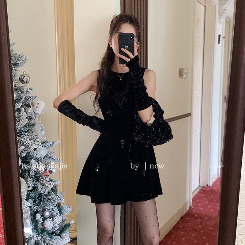 

LS French Retro Hepburn Dress - Winter 24 Collection 81169# Medium чёрный