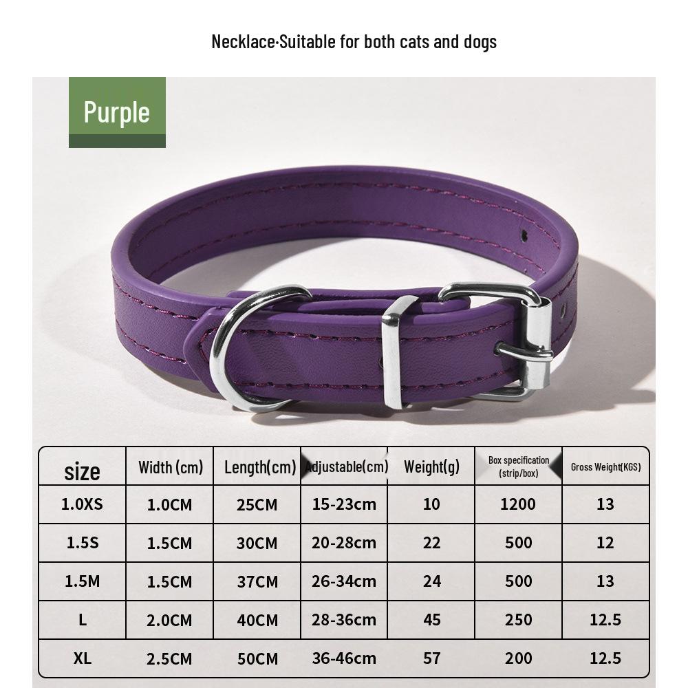 PU Leder Hundehalsband für kleine & mittelgroße Rassen - Stilvolles Katzen- & Hunde-Halsaccessoire für Spaziergänge im Freien