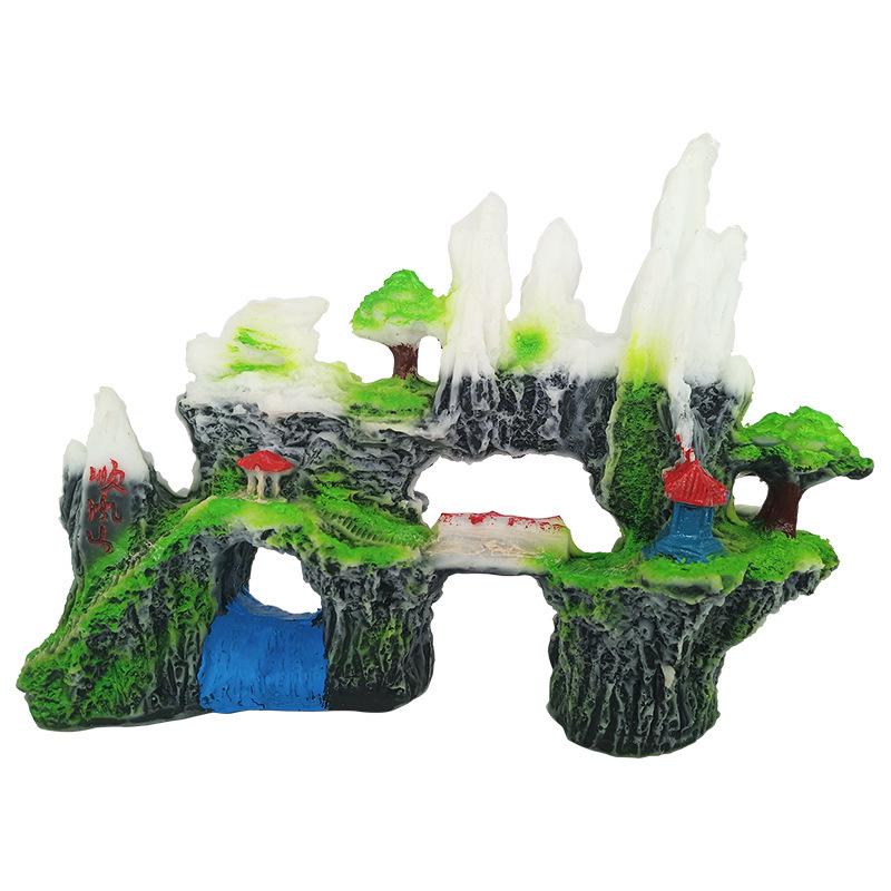Weißer Jade-Schneeberg-Fels für Aquarien - Künstliche Aquarium-Landschaftsstein-Dekoration