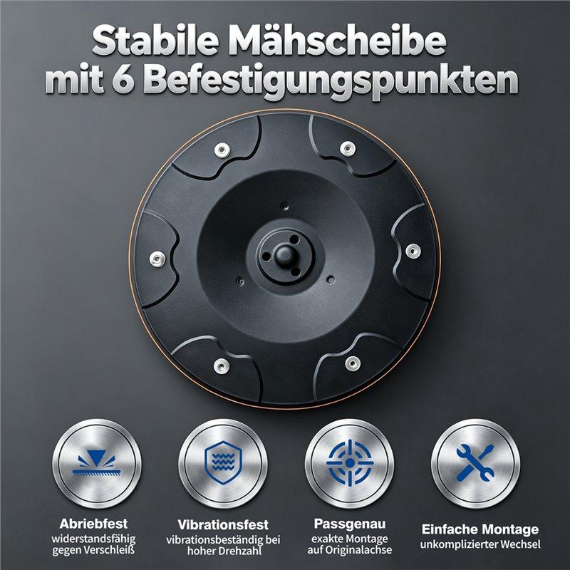 AT19-For Gardena Sileno Life For Gardena Sileno+ Flymo Easi Life 6-Blade Disc Replacement Kit With 18 Pcs Blades Lawn Mower