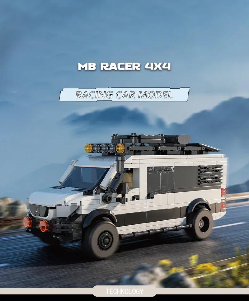 Stads-SUV Stationwagen Model Bouwstenen Camping RV SUV Auto Koppelbare Reis-Trailer Stenen DIY Speelgoed Voor Kinderen Vakantiecadeaus