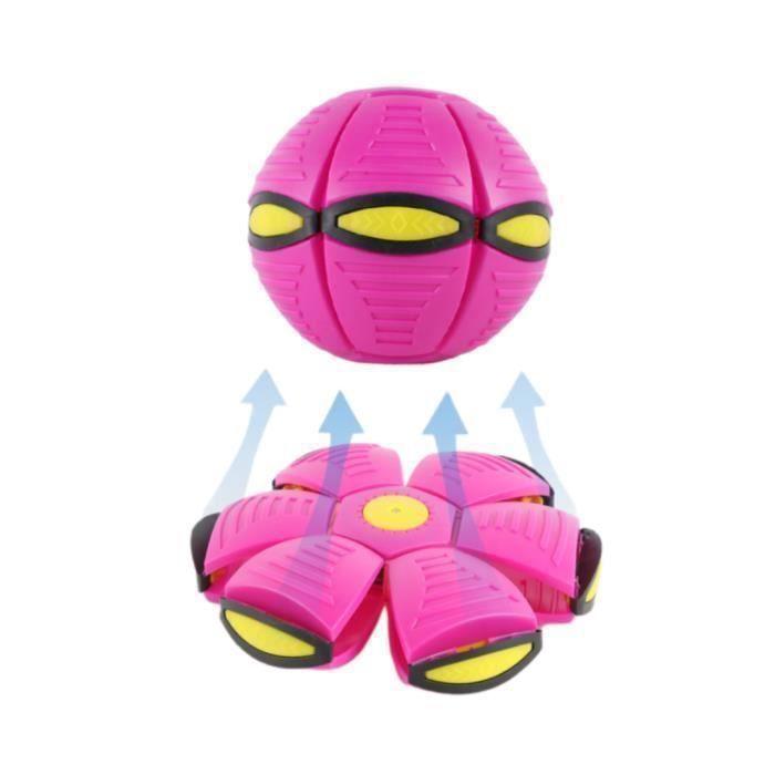 Balle pour chien transformable - UFO - Rose - Compacte et légère - Durable - Activités multiples
