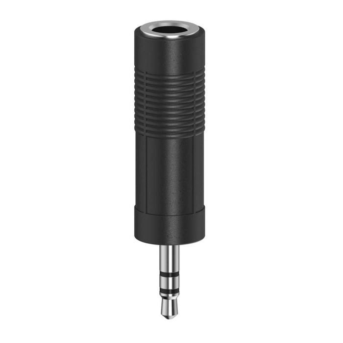 Hama 00205196 Jack audio Adaptateur [1x Jack femelle 6.35 mm - 1x Jack mâle 3.5 mm] noir