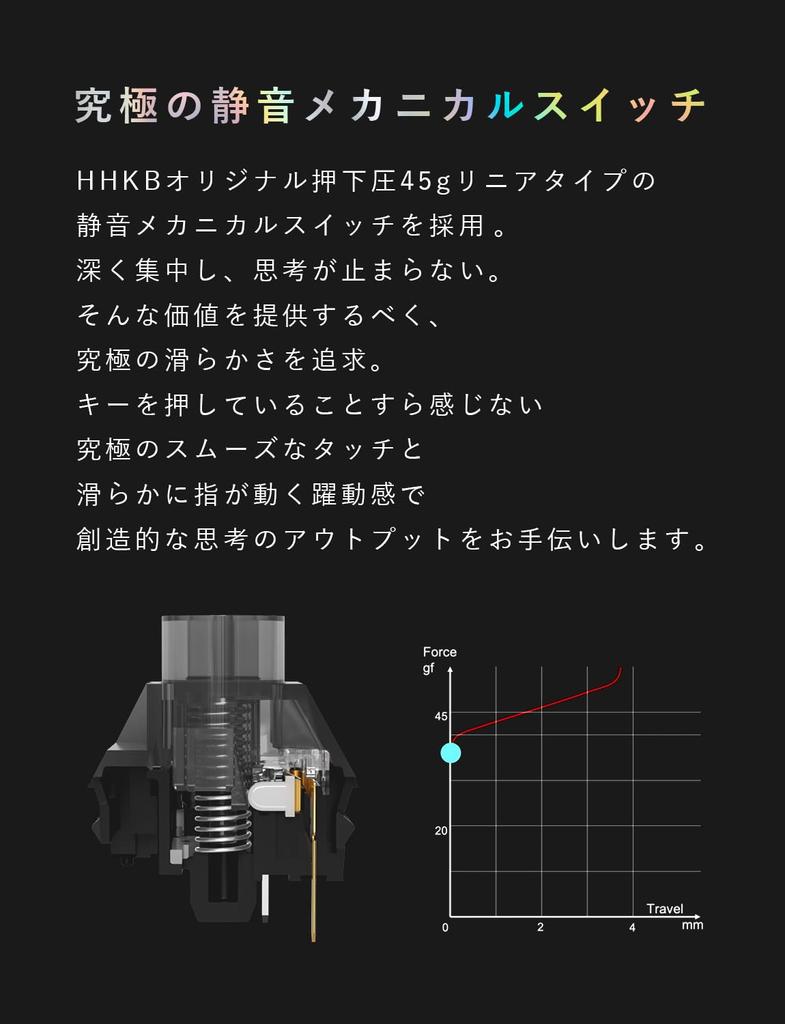 PFU HHKB Studio English Stick Mechanical Keyboard, Layout/Black (Pointing Keyboard)