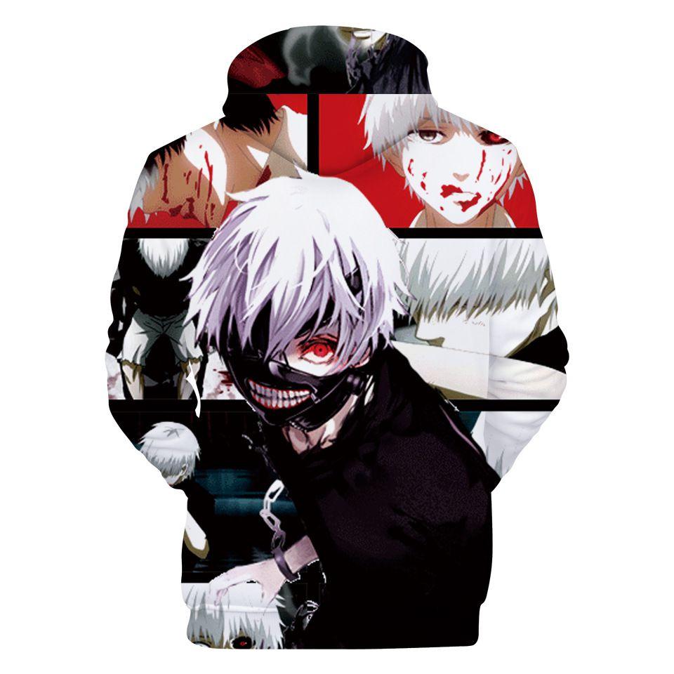 Tokyo Ghoul Hoodie Herren Damen 3D-Druck Pullover Cosplay Kostüm In Premium Baumwollmischung