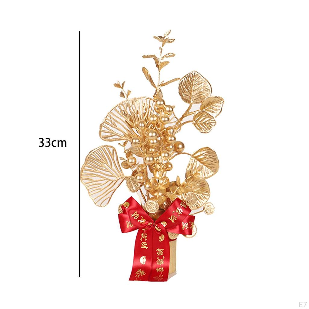 Chinese Year Decoration Tree Ornament Artificial Bonsai Charm Adornment Art Crafts for Indoor