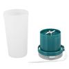 300ml USB Charging Electric Juicer Cup Security Lock Blender with 6 Leaf Knife and Waterproof Blue