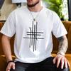 Abstract Black Lines Men T-Shirt: Minimalist Geometric Art, Comfort Colors Summer Casual Fashio