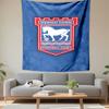Ipswich Town Football Club Logo Patterned Tapestry Decorative Wall Hanging, Home Bedroom Living Room Decor