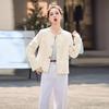 Spring 2025 Women's Embroidered Round Neck Jacket - High-End Chinese National Style, YE6351
