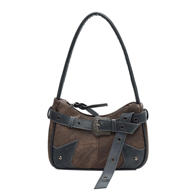 

Сумка Western Denim Retro Underarm Bag для женщин, высококачественная сумка через плечо в стиле Wasteland Tide 23*8*16